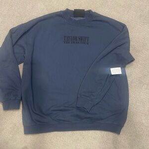 NWT Taylor Swift Eras Tour Blue Crewneck Sweatshirt